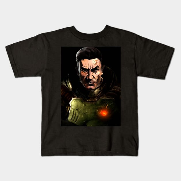 DoomSlayer Kids T-Shirt by SmpArt